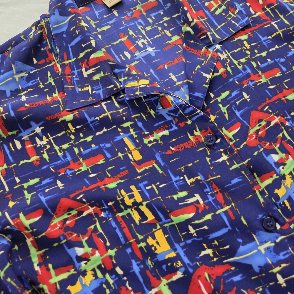 Notations Multicolor Abstract Blouse - Picture 2 of 6